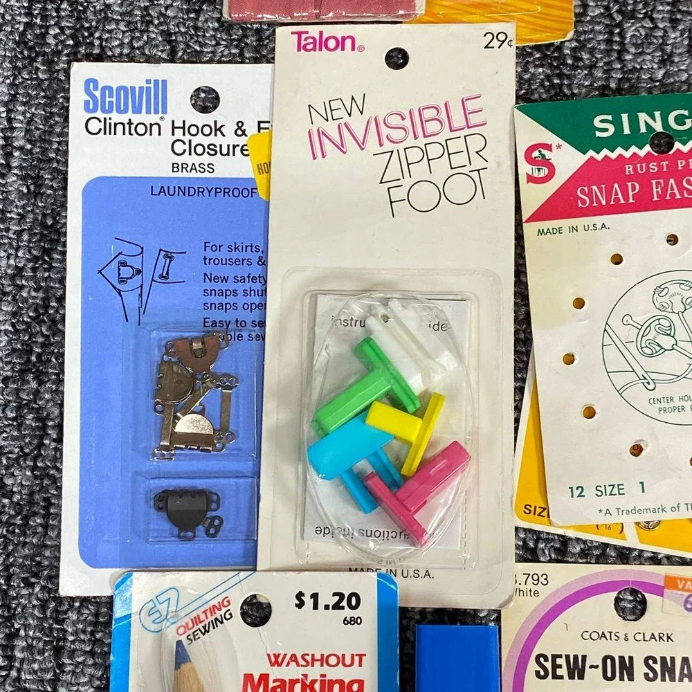 Singer Wrights Vintage Sewing Notions Lot Unisex OS Mixed Retro Craft‎ Supplies